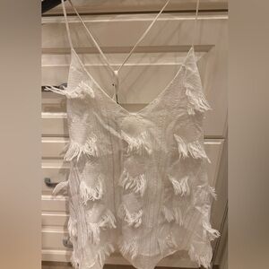 10 Crosby Derek Lam Ivory Fringe Top